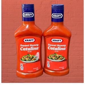 Kraft Sweet Honey Catalina Salad Dressing 16 oz Lot of 2 Exp July 2025 Pantry